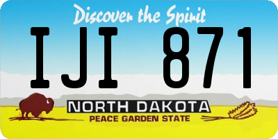 ND license plate IJI871