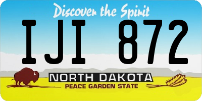 ND license plate IJI872
