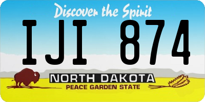 ND license plate IJI874