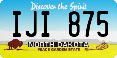 ND license plate IJI875