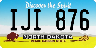 ND license plate IJI876