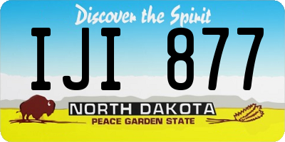 ND license plate IJI877