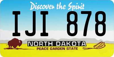 ND license plate IJI878
