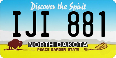 ND license plate IJI881