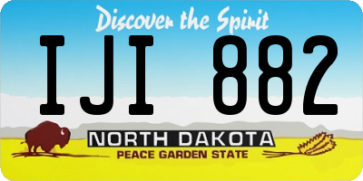 ND license plate IJI882