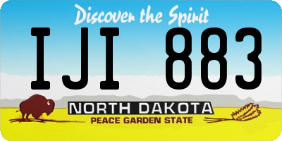 ND license plate IJI883
