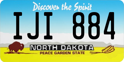 ND license plate IJI884