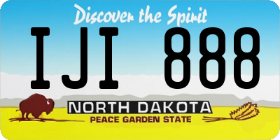 ND license plate IJI888