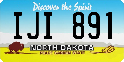 ND license plate IJI891