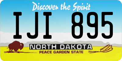 ND license plate IJI895
