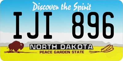 ND license plate IJI896