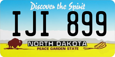 ND license plate IJI899