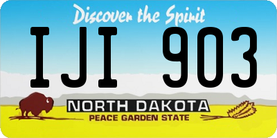 ND license plate IJI903