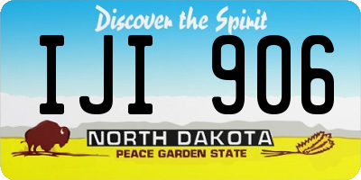 ND license plate IJI906