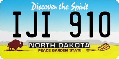 ND license plate IJI910