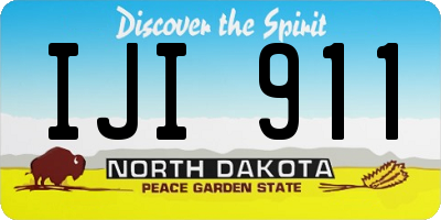 ND license plate IJI911