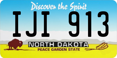 ND license plate IJI913