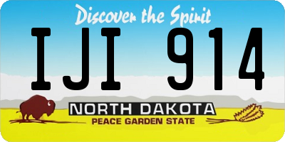 ND license plate IJI914