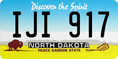 ND license plate IJI917