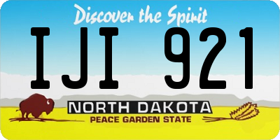 ND license plate IJI921