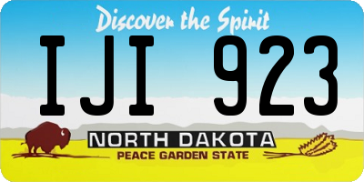 ND license plate IJI923