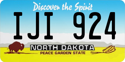 ND license plate IJI924