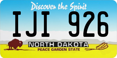 ND license plate IJI926