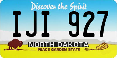 ND license plate IJI927
