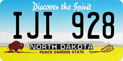 ND license plate IJI928