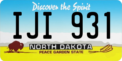 ND license plate IJI931