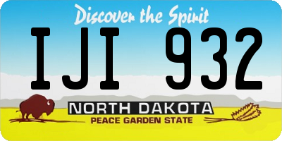 ND license plate IJI932