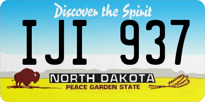 ND license plate IJI937