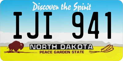ND license plate IJI941