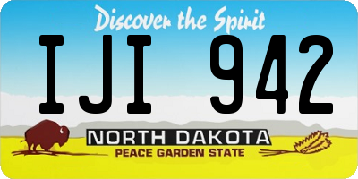 ND license plate IJI942