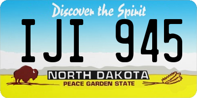 ND license plate IJI945