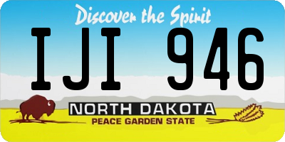 ND license plate IJI946