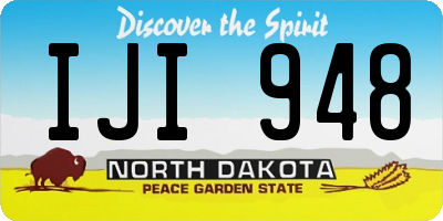 ND license plate IJI948