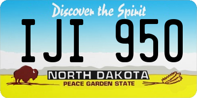 ND license plate IJI950