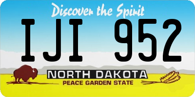 ND license plate IJI952