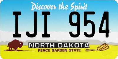 ND license plate IJI954