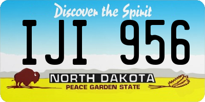 ND license plate IJI956