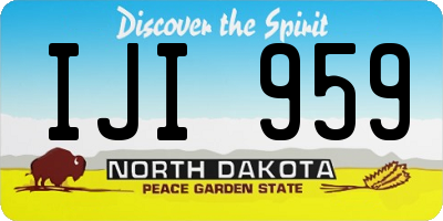 ND license plate IJI959