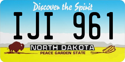 ND license plate IJI961