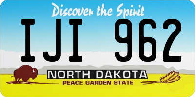 ND license plate IJI962