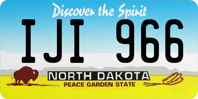 ND license plate IJI966