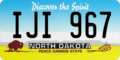 ND license plate IJI967