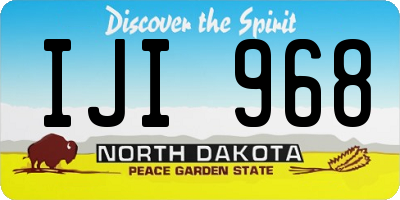 ND license plate IJI968