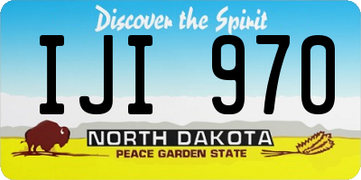 ND license plate IJI970