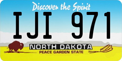 ND license plate IJI971