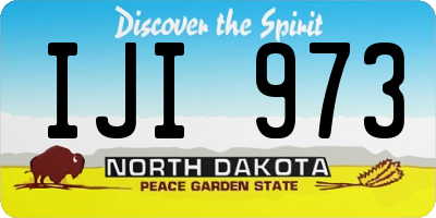 ND license plate IJI973
